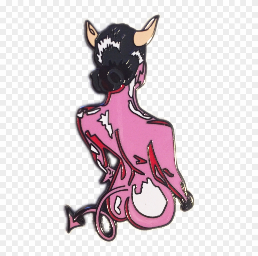 The Real You Enamel Pin By Lauralee Benjamin - Cartoon Clipart