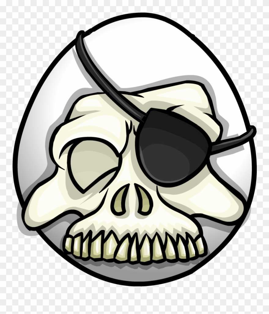 Skull Mask - Club Penguin Skull Mask Clipart