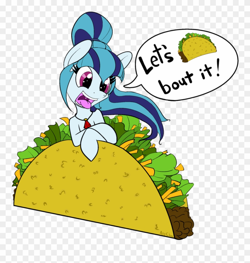 Vector Freeuse Artist Allyclaw Cute Food Pony Pun - Taco Clipart