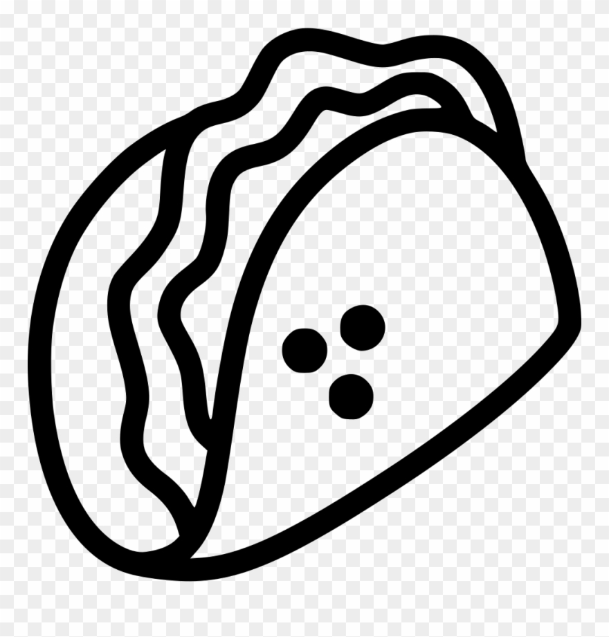 Taco Clipart Svg - Taco Vector Png White Transparent Png