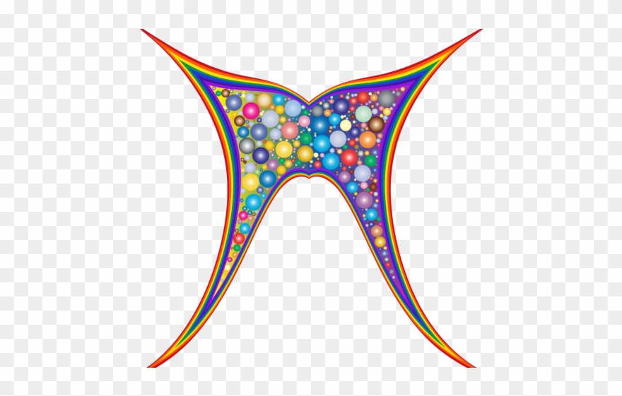 Rainbow Butterfly Clipart Abstract - Clip Art - Png Download
