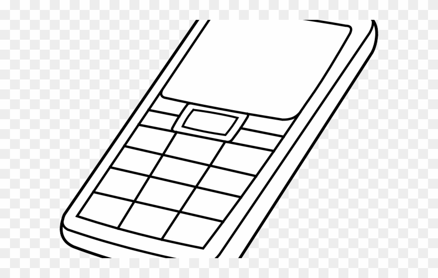 Ipad Clipart Iphone Outline - Cell Phone Colouring Page - Png Download