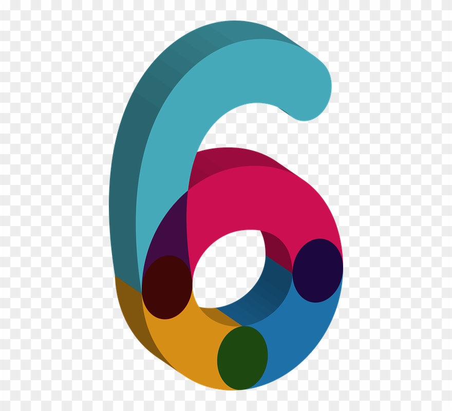 Number 6 Outline - Numerical 6 Clipart