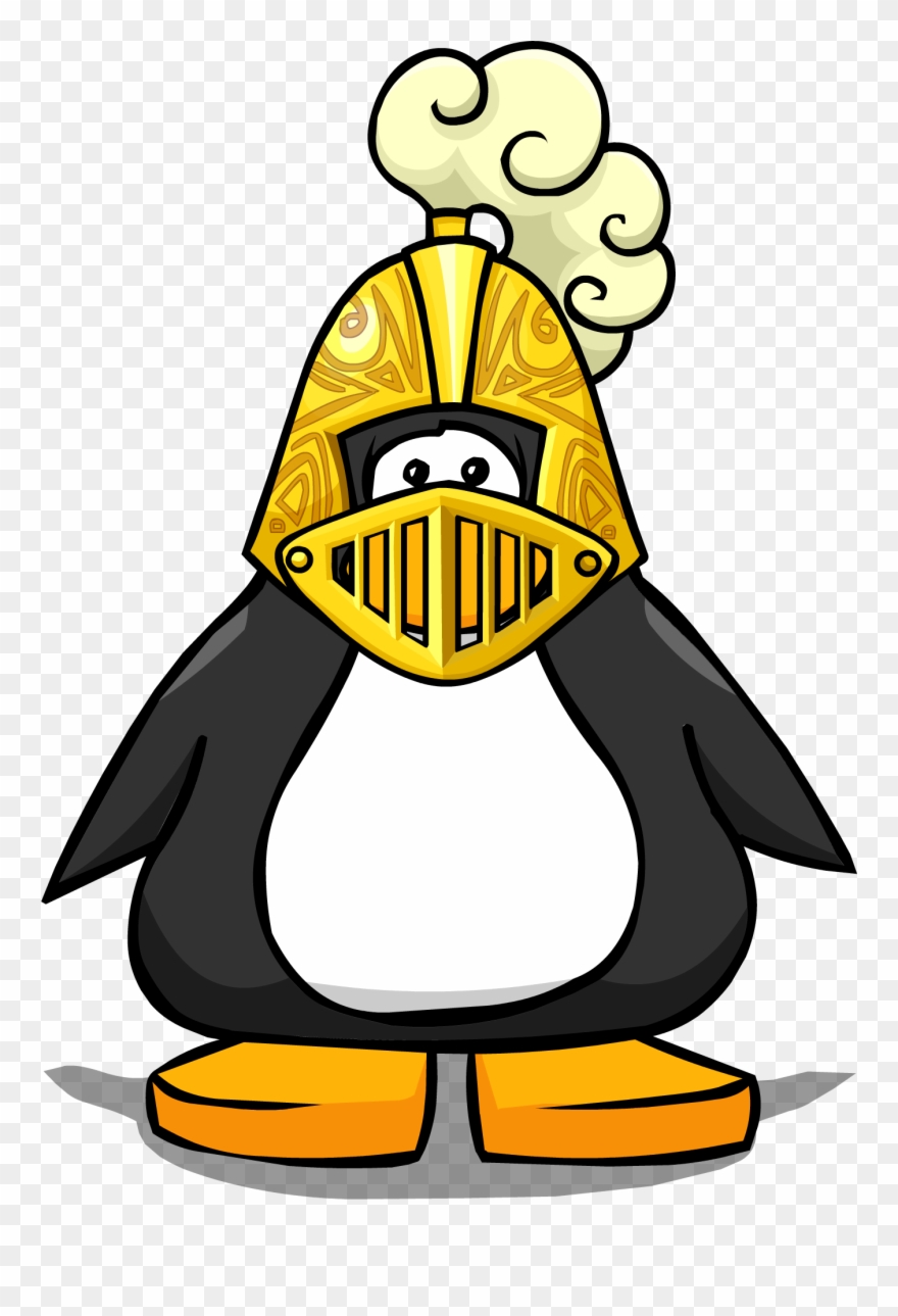 Golden Knight's Helmet Pc - Penguin With A Horn Clipart