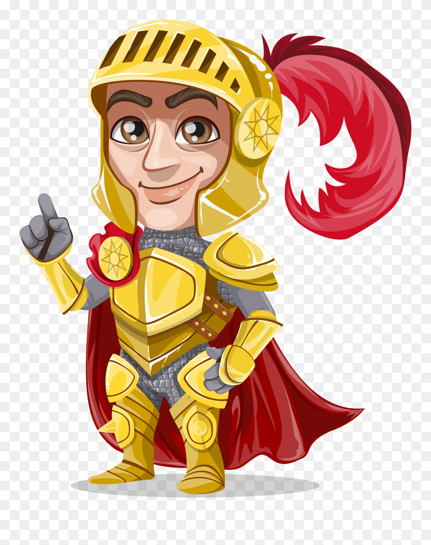 Knight, Gold, Golden, Metal, Emblem, Majestic, Royal - Medieval Lord Clip Art - Png Download