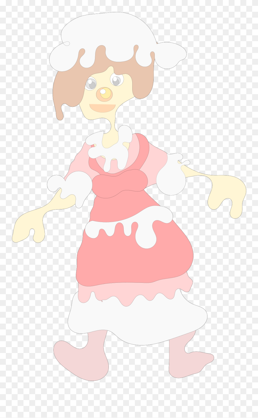 Free Woman In Pink Dress - Woman Clipart