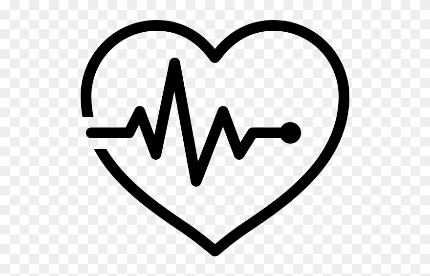 Heart With Pulse Icon - Heart Rate Monitor Icon Clipart