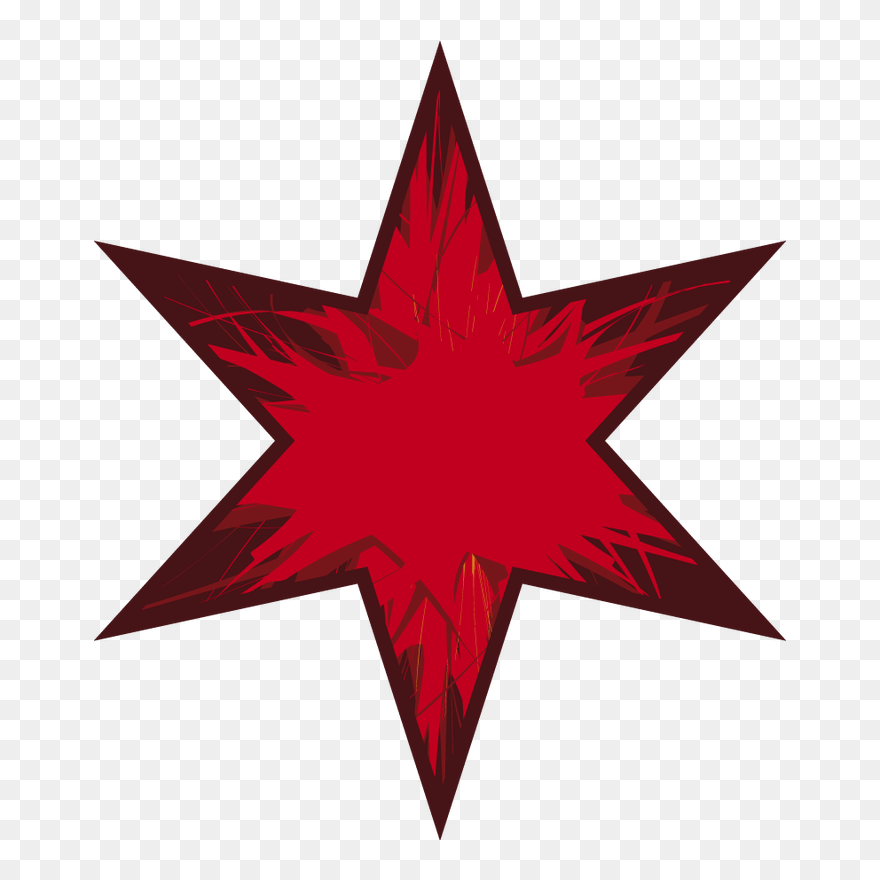 Transparent Shapes Clipart - Chicago Flag Star Patch - Png Download