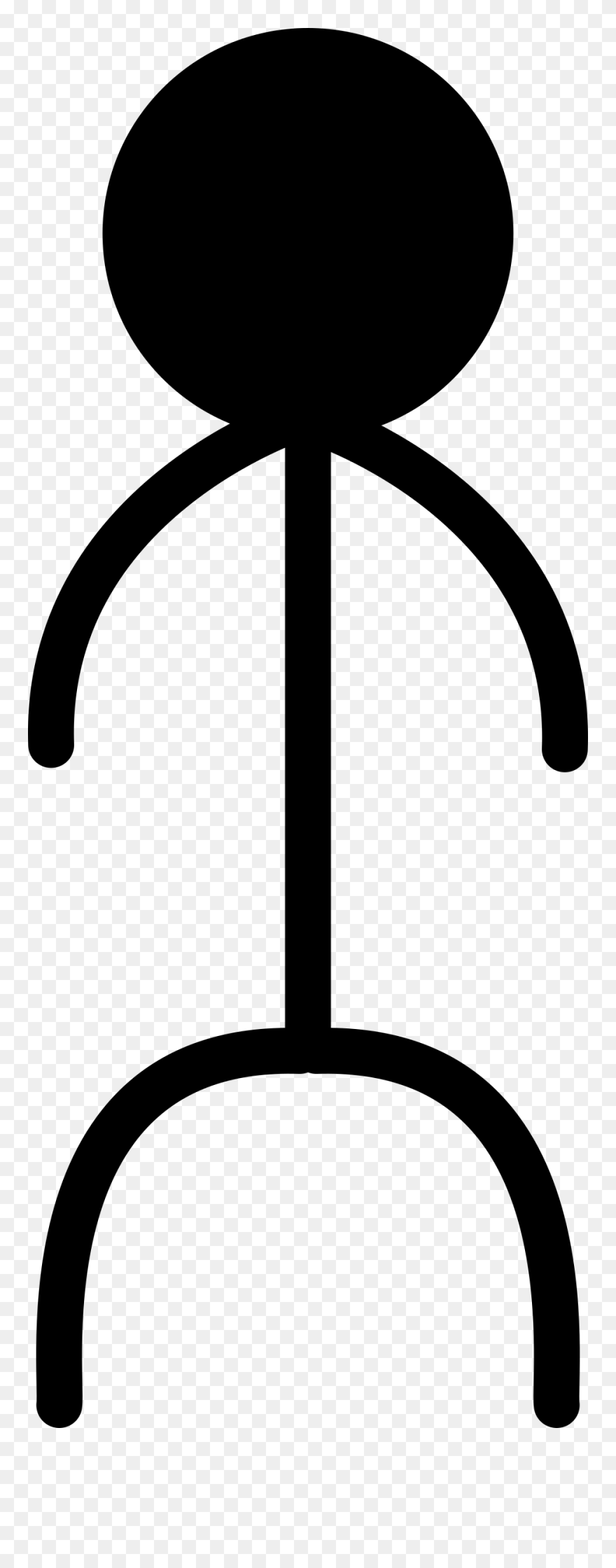 Clip Art Black And White Clipart Poseable Big Image - Stickman Ai - Png Download