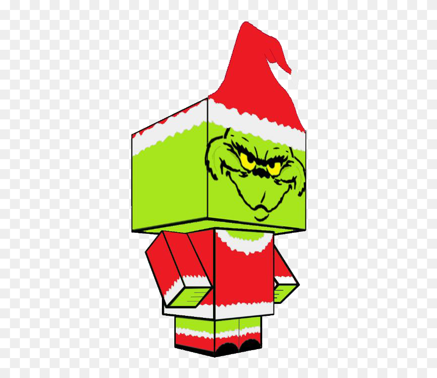The Grinch Clipart Hostted 4 - Grinch Papercraft Template - Png Download