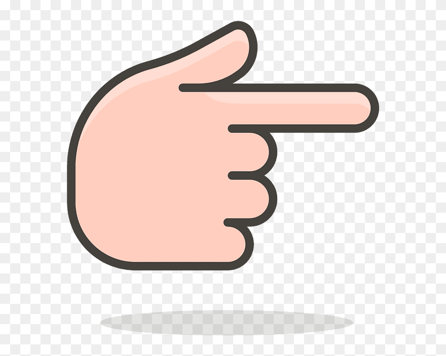 Backhand Index Pointing Right Emoji Clipart - Finger Icon Ke Kanan Png Transparent Png