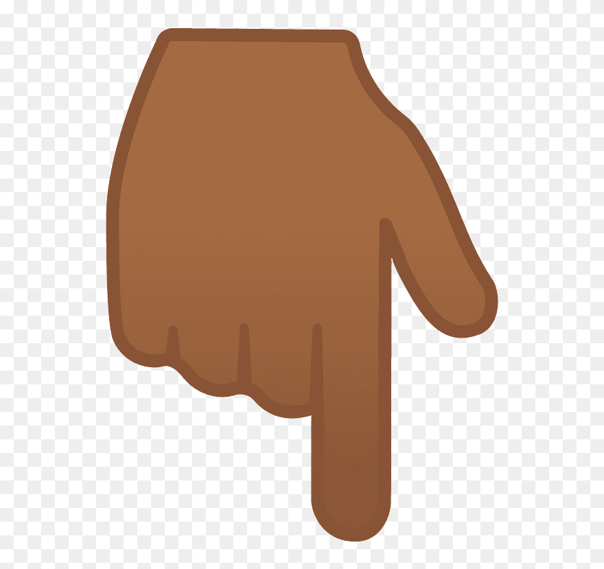 Backhand Index Pointing Down Emoji Clipart - Pointing Down Png Transparent Png