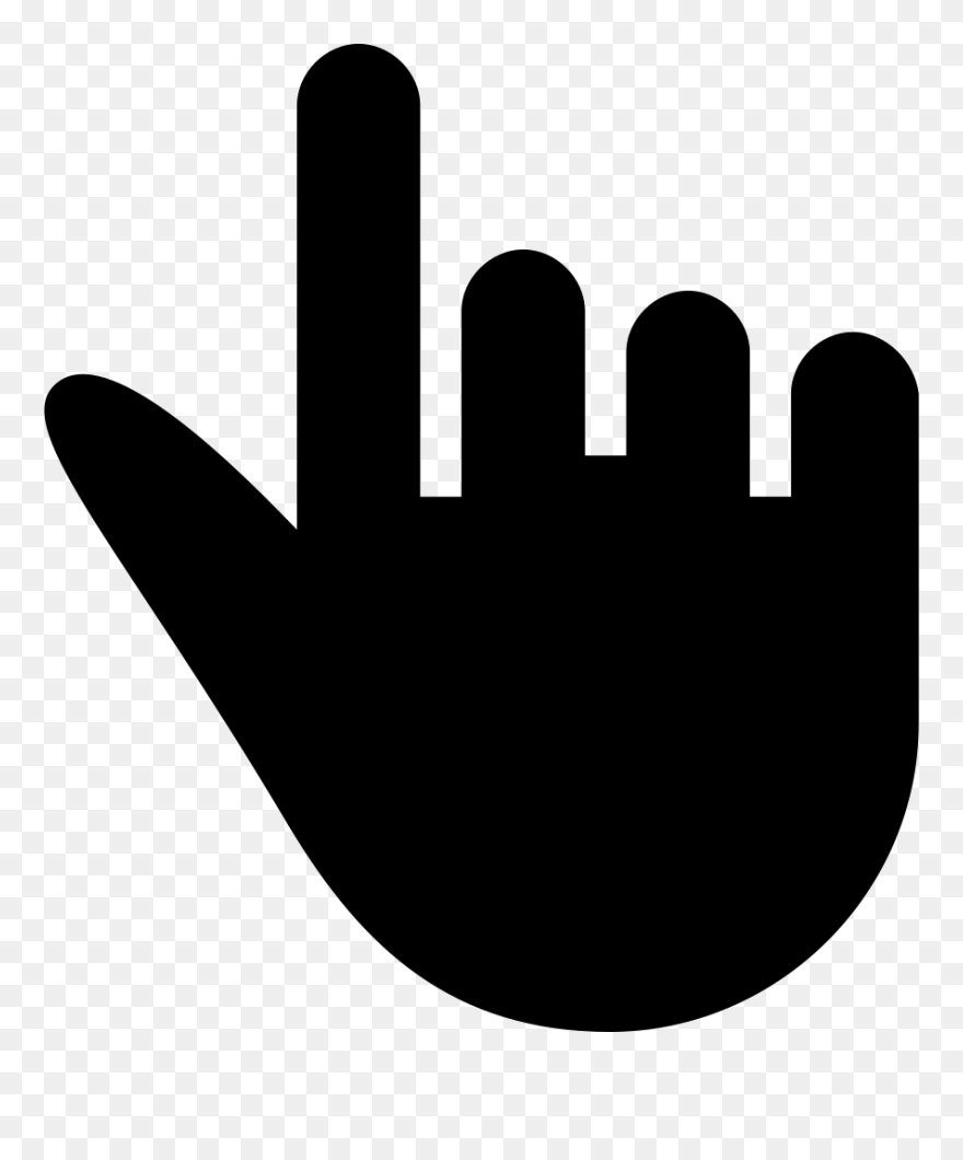 Pointing Clipart One Finger - Rock Hand Sign Silhoete - Png Download