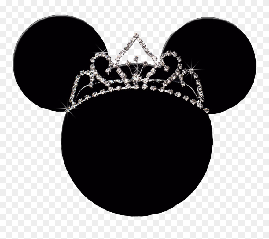 Princess Crown Outline Clipart Jpg Freeuse Library - Minnie Mouse With Tiara - Png Download