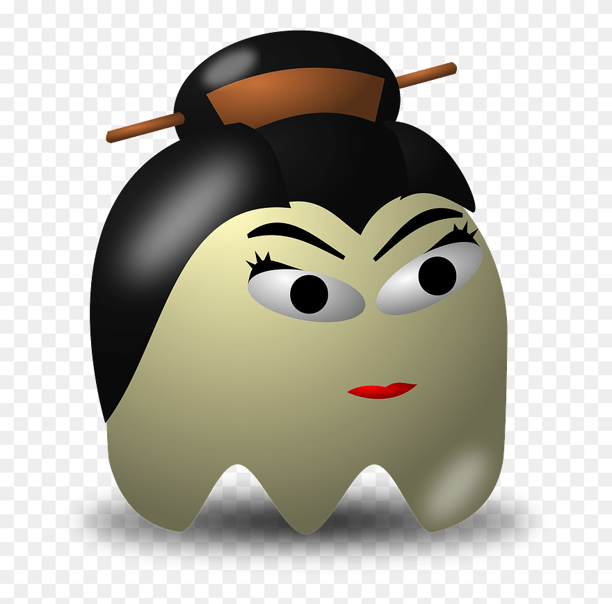 Geisha Clipart - Pacman Dibujo - Png Download