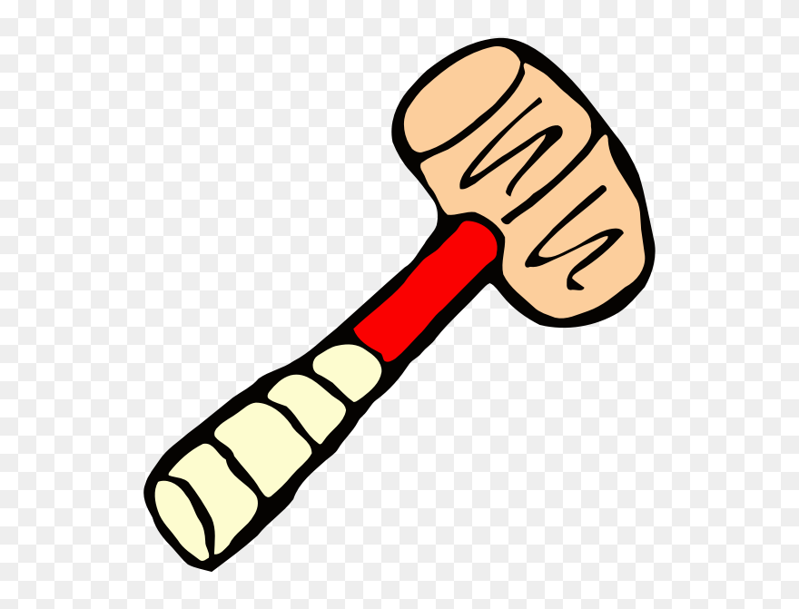 Roughly Drawn Hammer - Hammer Drawn Png Clipart