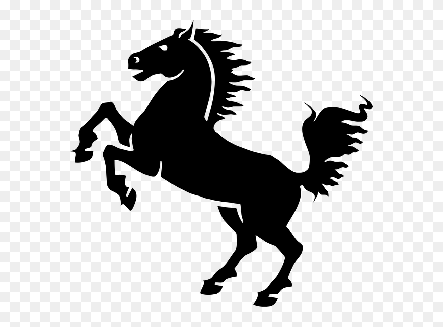 Horse-silhouette - Running Horse Clipart Png Transparent Png