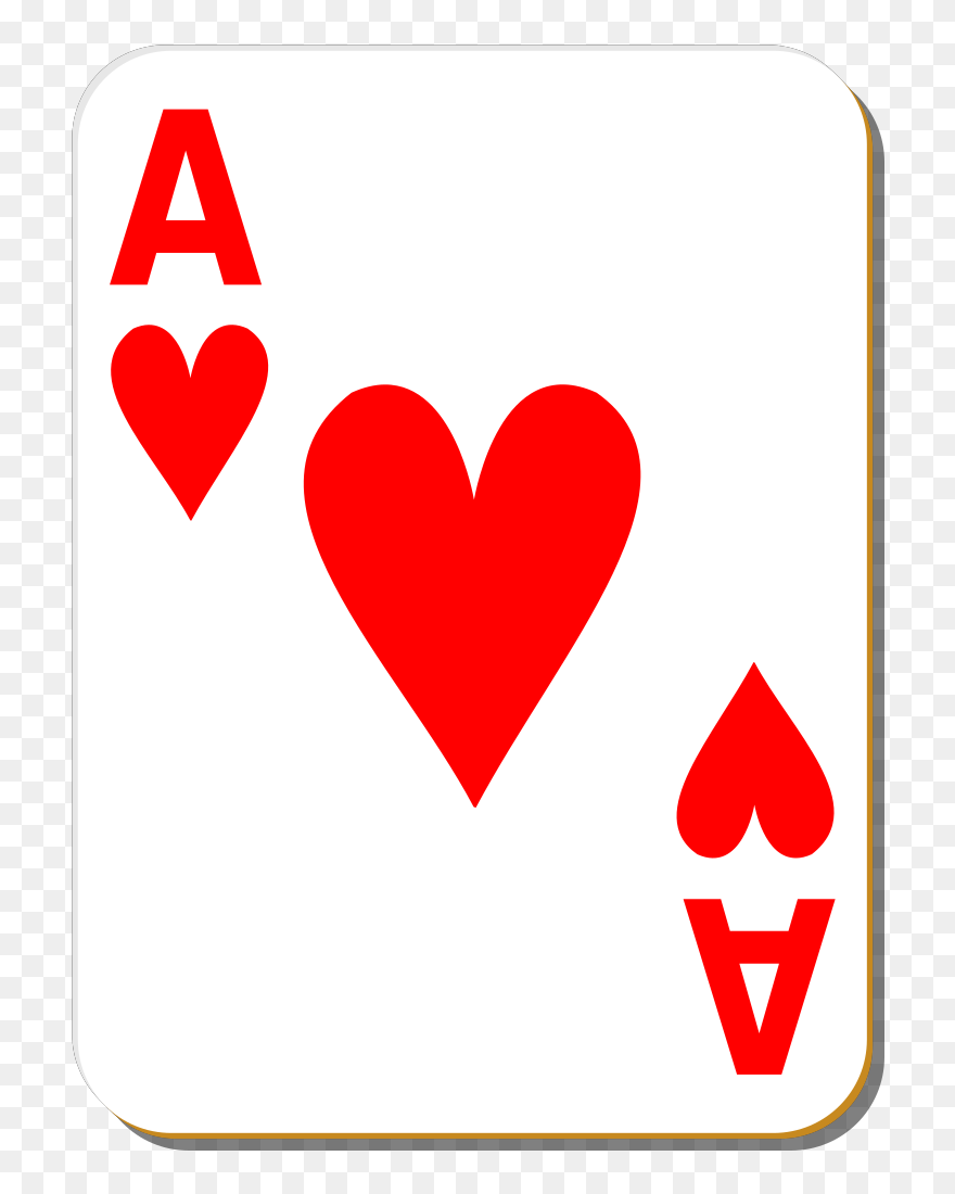 Id Card Yellow Svg Clip Arts - Ace Of Hearts Clipart - Png Download