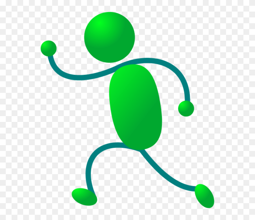 Stickman Figure Running - Stick Man Clipart - Png Download