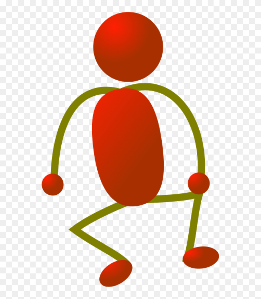 Stick Figure Sitting - Png Stick Figure Color Clipart