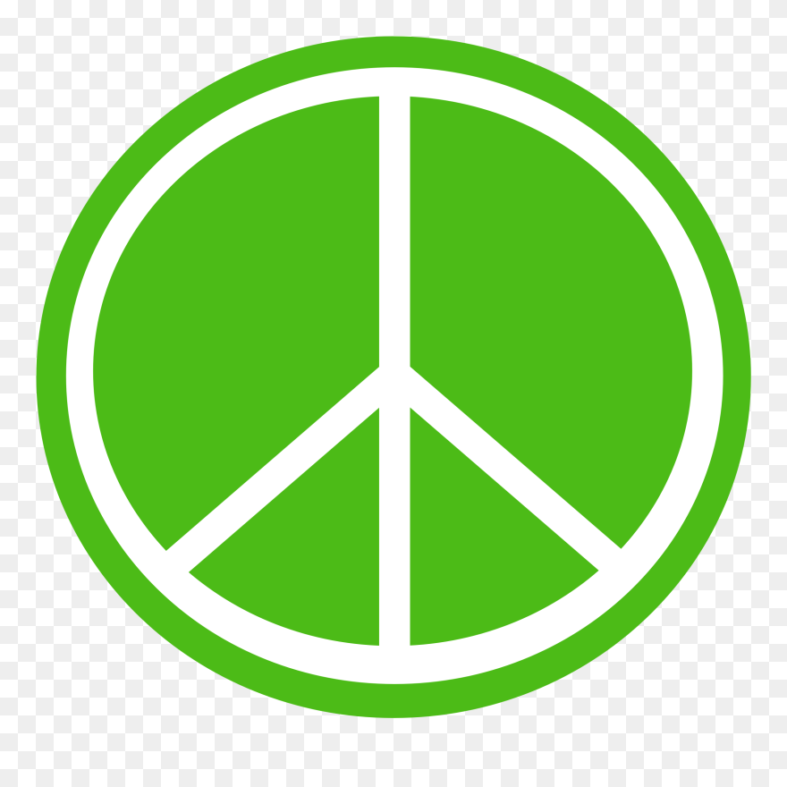 Peace Sign Green - Blue And Green Peace Sign Clipart
