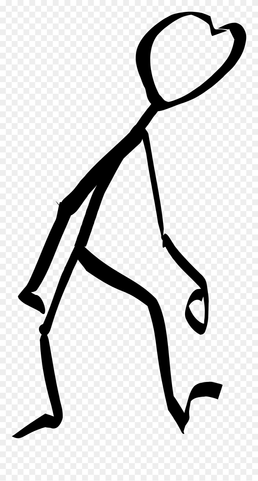Stickyman Tired Svg Clip Arts - Transparent Walking White Stick Figure - Png Download