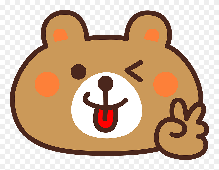 Bear Showing V Sign Clipart - Clipart Thumbs Up - Png Download