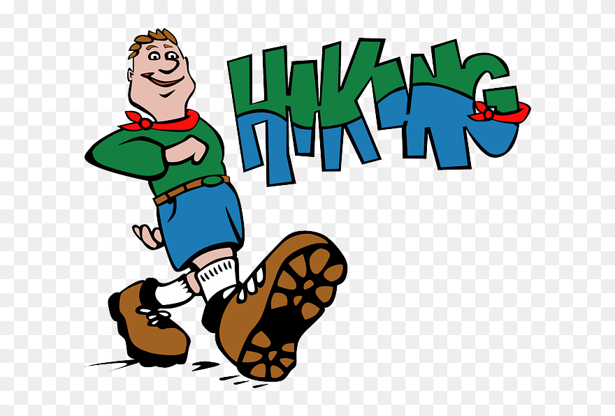 Mountain, People, Happy, Cartoon, Free, Hiking, Shoes - Hiking Clip Art Free - Png Download