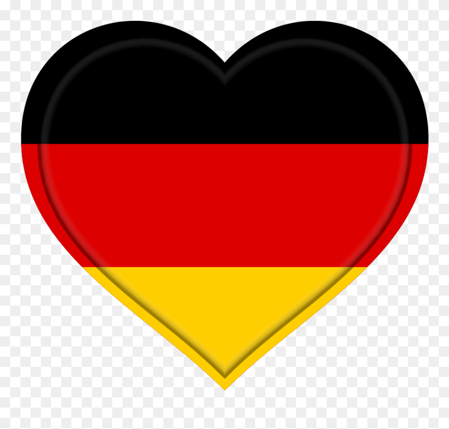 Transparent German Flag Heart Clipart