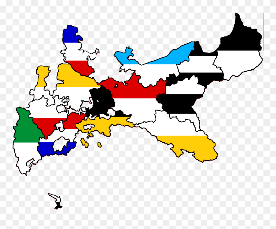 German Empire Flag Map Clipart