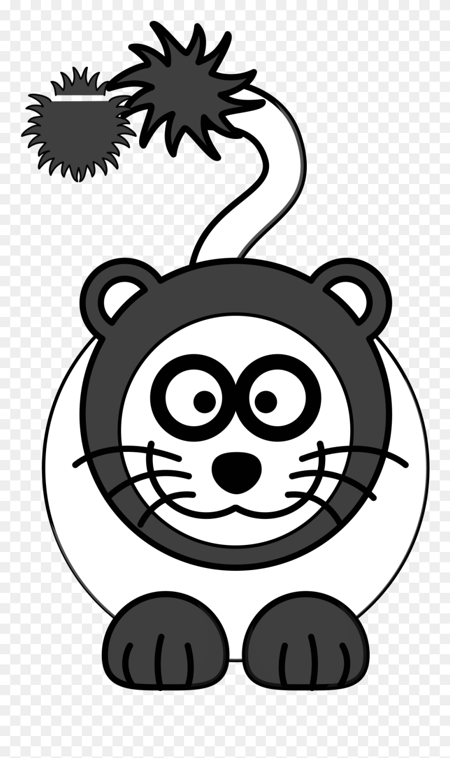 Cartoon Drawing Lion Clipart - Png Download