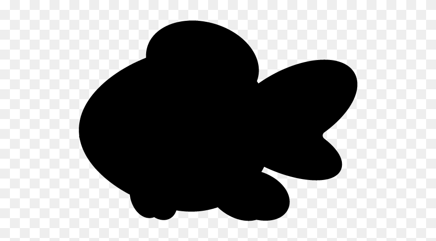 Silhouette Goldfish Black And White Clip Art - Fish - Png Download