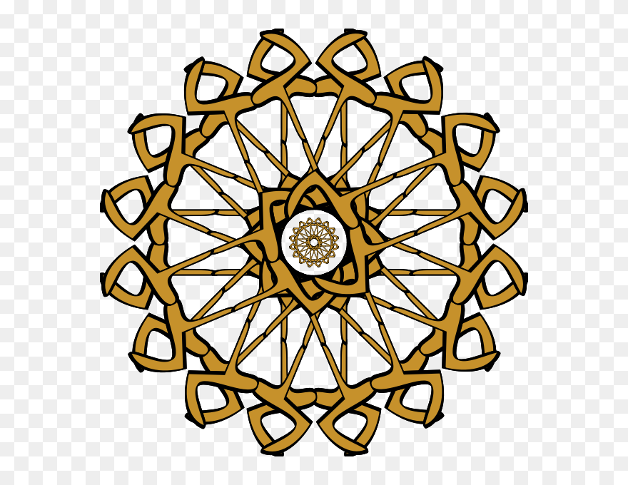 Abstractly Shaped Sun - Trippy Mandala Transparent Background Clipart