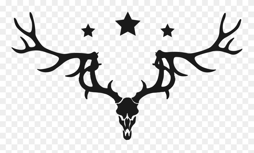 Stag Skull Simple Clipart