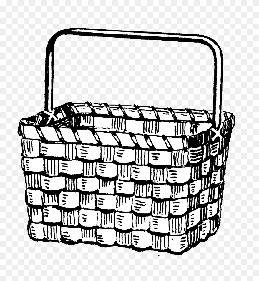 Transparent Picnic Basket Png - Hot Air Balloon Basket Drawing Clipart