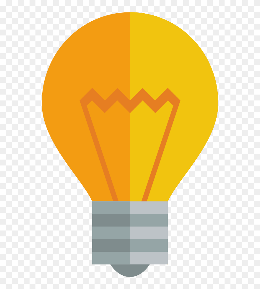 Light Bulb Icon - Transparent Background Light Bulb Vector Png Clipart