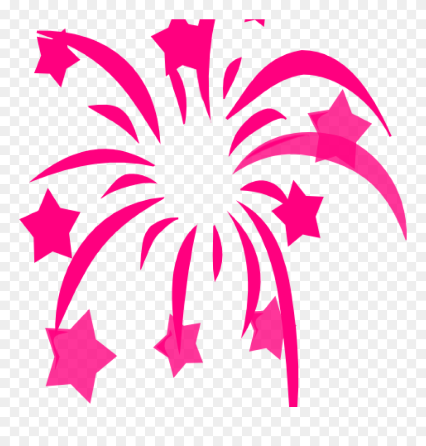 Fireworks Clip Silhouette - Chinese New Year Fireworks Clipart - Png Download