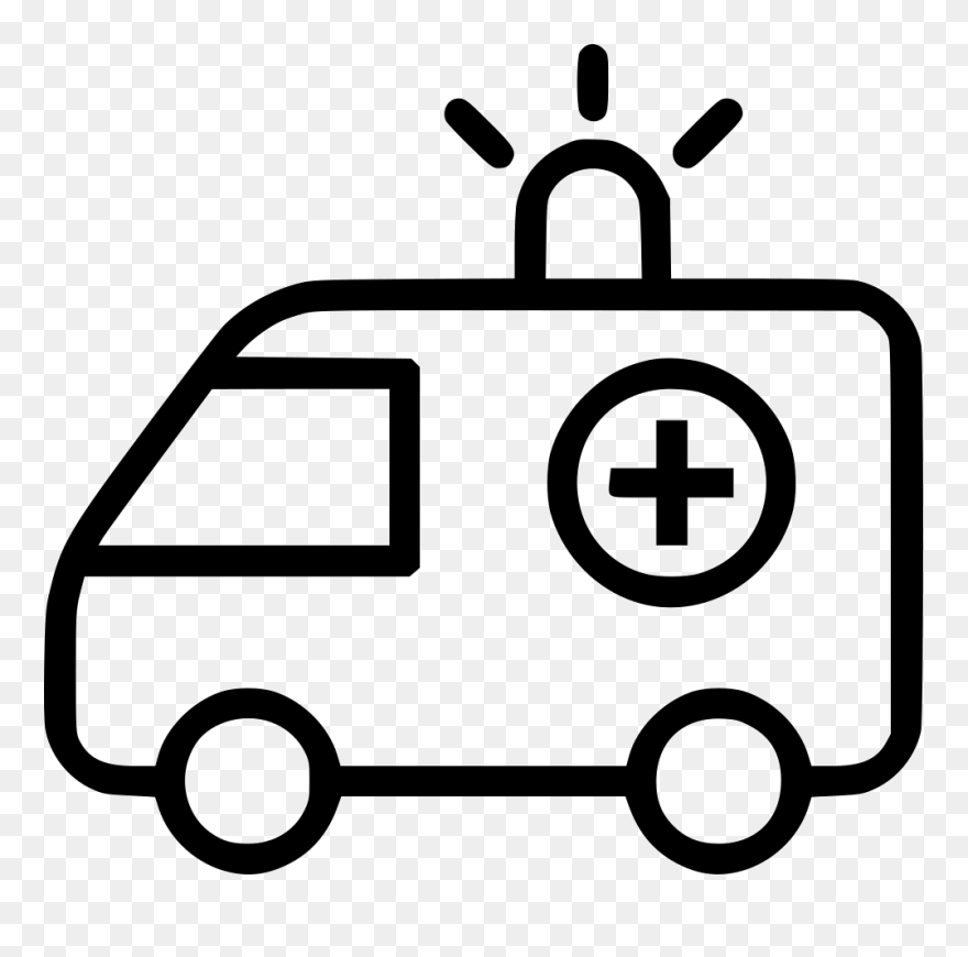 Ambulance Clipart Damaged Book - Ambulance Clipart Black And White - Png Download