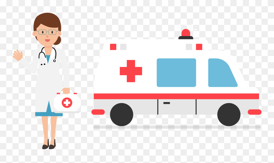 Doctor And Ambulance Clipart , Png Download - Vector Ambulance Icon Png Transparent Png
