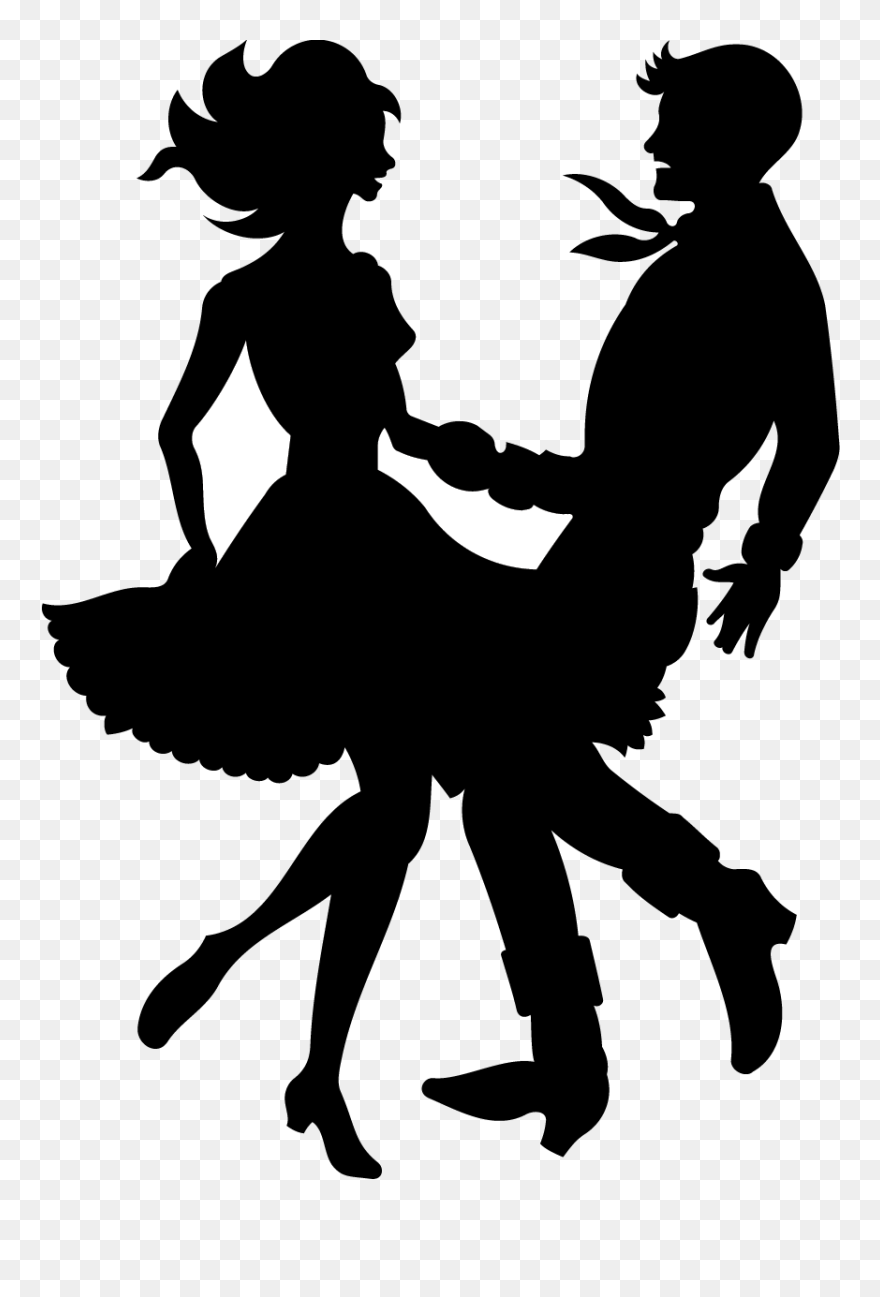 Square2 - Black And White Clip Art Square Dancing - Png Download