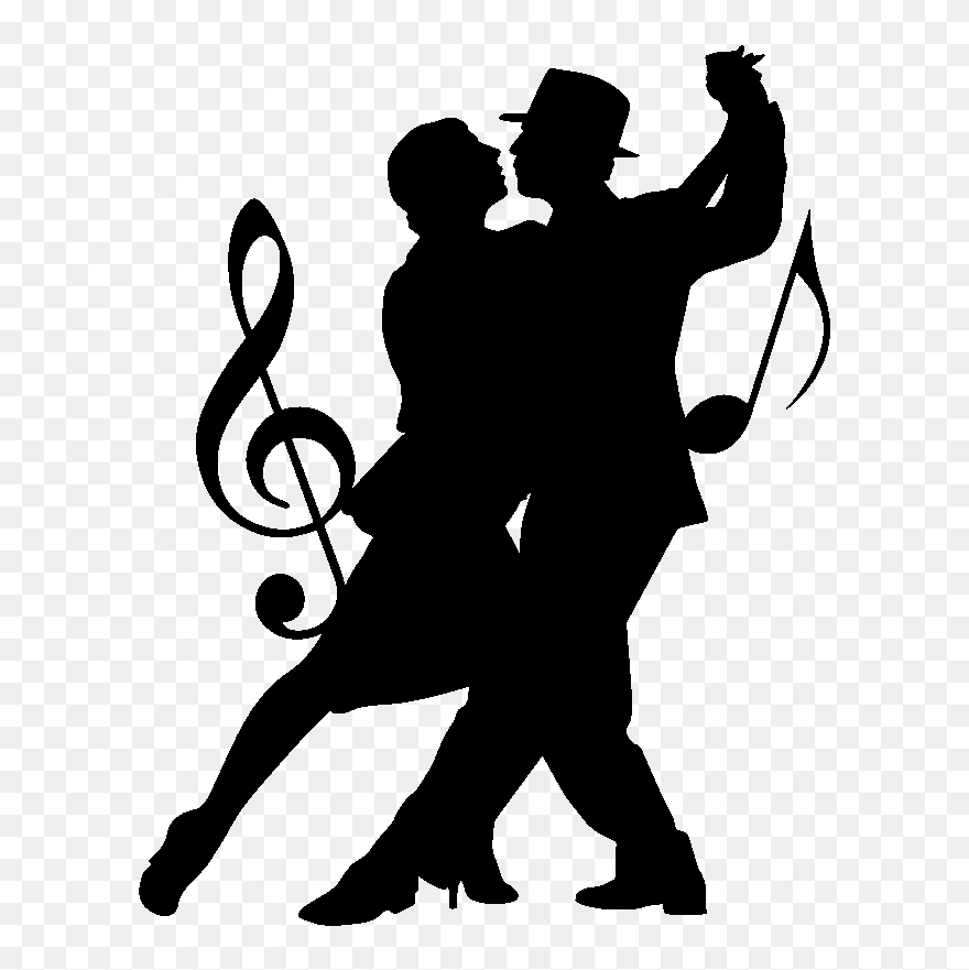 Dancing Couple 1920 Silhouette Clipart