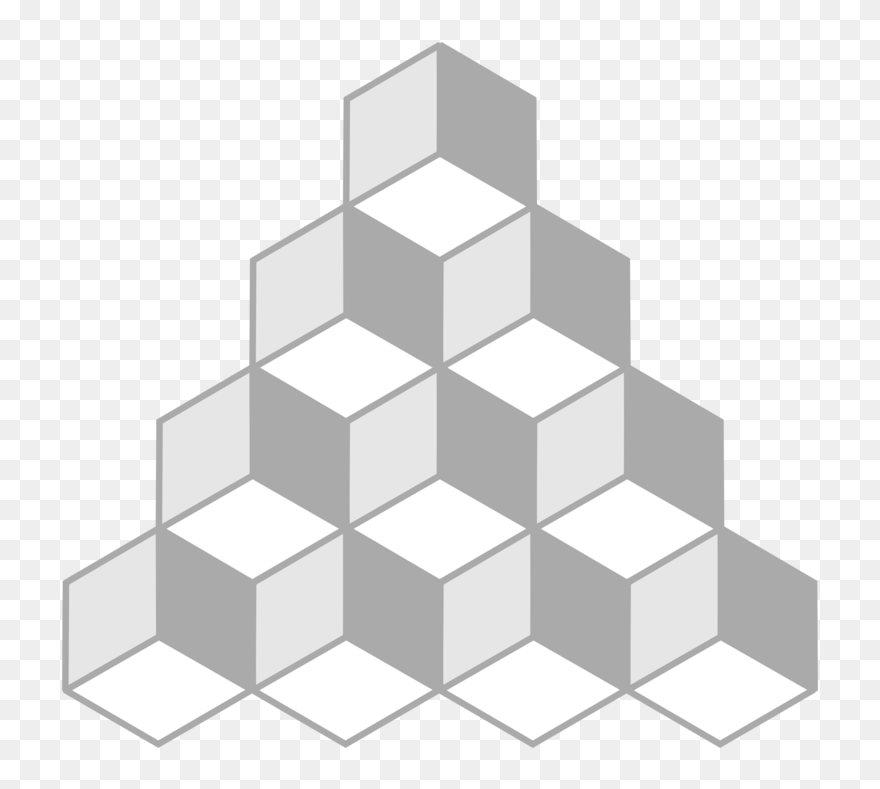 Square,angle,symmetry - Cube Illusion Clipart