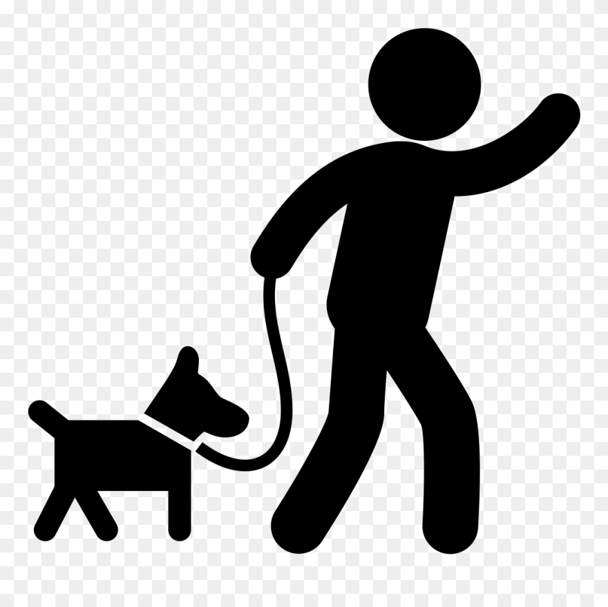 Clipart Walking Proper Walking - Dog On Leash Clip Art - Png Download