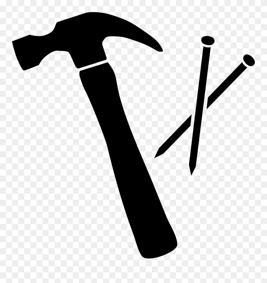 Hammer Icon - Metalworking Hand Tool Clipart