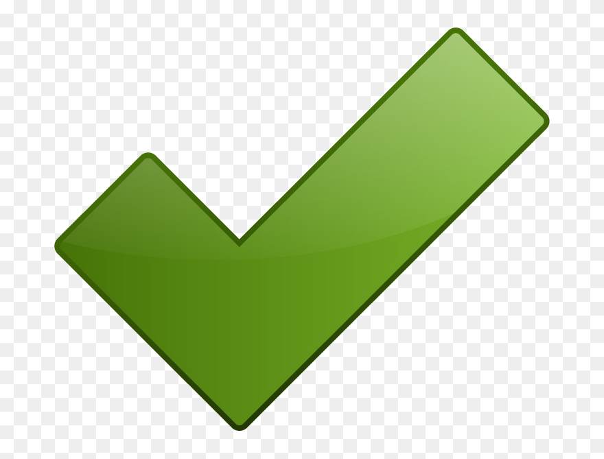 Green Tick Clipart Svg - Triangle - Png Download
