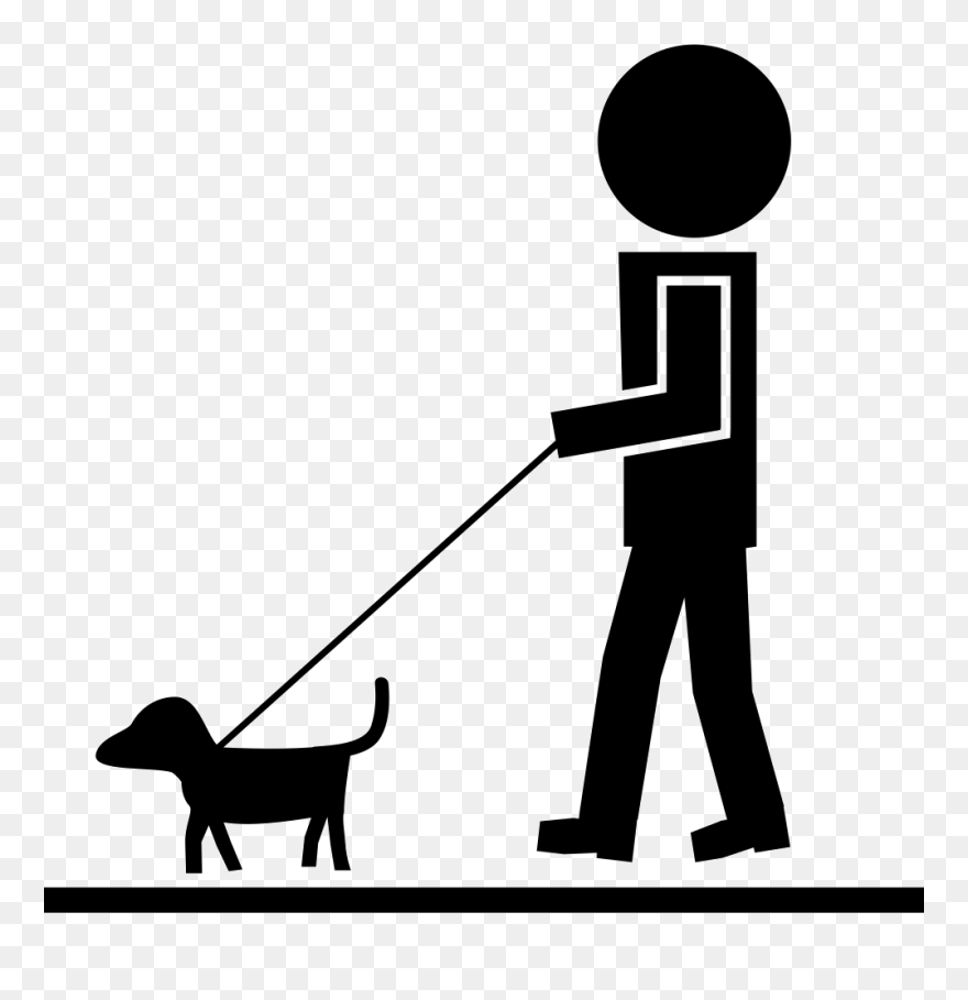 Man With Pet Dog - Dog Area Icon Clipart