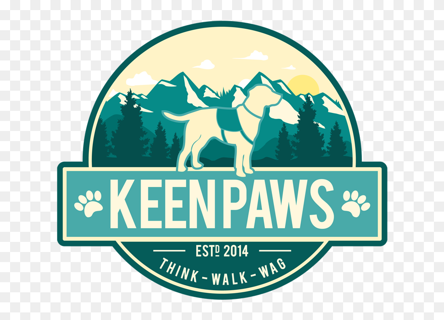 Dog Hiking Logo Clipart