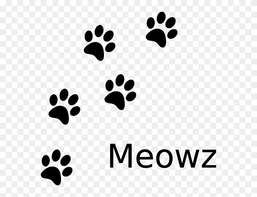 Cat Paw Prints Clip Art At Clker - Printable Cat Paw Print - Png Download