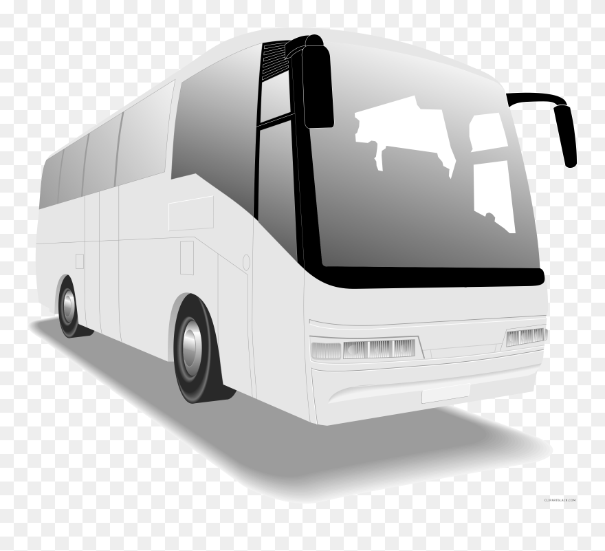 Tour Bus Transportation Free Black White Clipart Images - Tour Bus Png Transparent Png