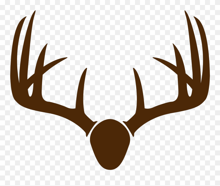 Deer Antler Clipart Black And White - Png Download
